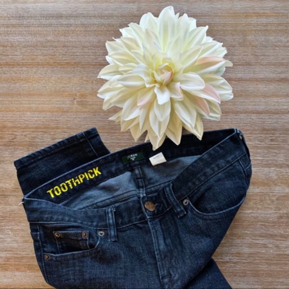 J. Crew Toothpick Stretch Dark Wash Jeans